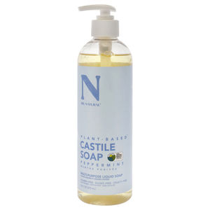 Castile Liquid Soap - Peppermint by Dr. Natural for Unisex - 16 oz Soap